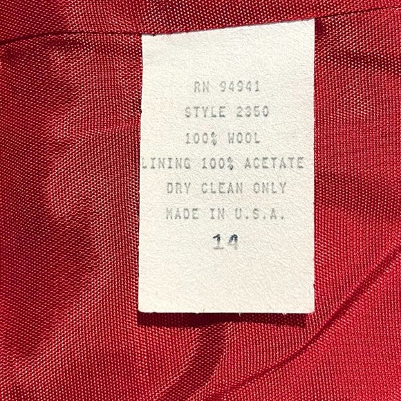 Red Vintage Double Breasted Blazer - Picture 6 of 8